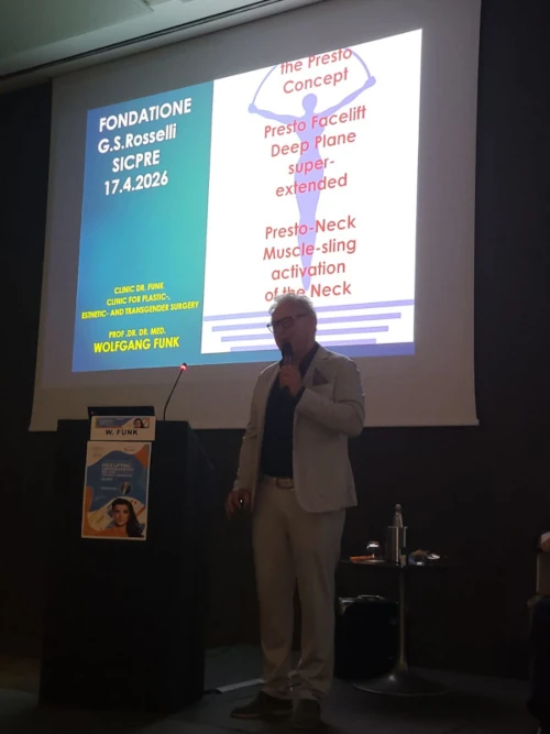 Dr. Funk auf dem Facelift Kongress in Mailand April 2026